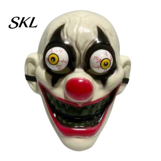 Prop Scenico Stanza Segreta Inquietante Maschera Integrale Horror di Halloween con Occhi Sanguinanti Sporgenti, Materiale Party Hard Spaventoso per Costume Cosplay Adulto