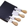 Wooden Handle Cheese Knives Set Cheese Knife Slicer Fork Scoop Cutter Useful Cooking Tools In Black Box