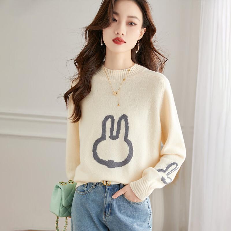 

Srcr Women s 100% Wool Printed Sweater L
