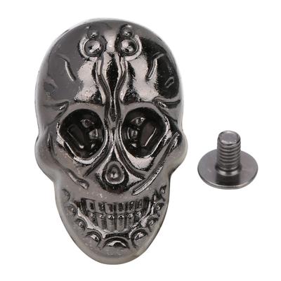 20 STÜCKE DIY 15,66 x 25,24 mm Punk Nieten Gothic Ornamente Schuhe Zubehör88 Geisterkopf Pistole