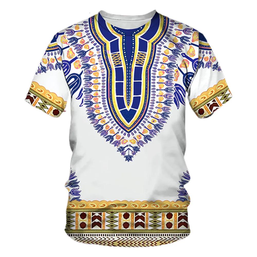 New Summer African Ethnic Style Pattern 3D Print T-Shirts Men Women Tshirt Short Sleeve Oversized Harajuku Tee Top Kid 2025