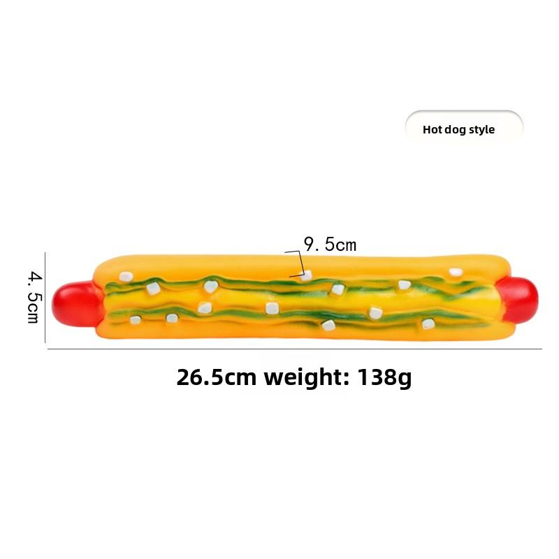 Nuovo Giocattolo per Animali - Giocattolo in Plastica Realistico Sovradimensionato Hot Dog Burger con Funzione Sonora per la Dentizione e l'Intrattenimento per Cani di Taglia Grande.