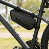 Bike Top Tube Bag Hard Shell Strap Fixing Multifunctional Bike Phone Front Frame Bag for Cycling Black