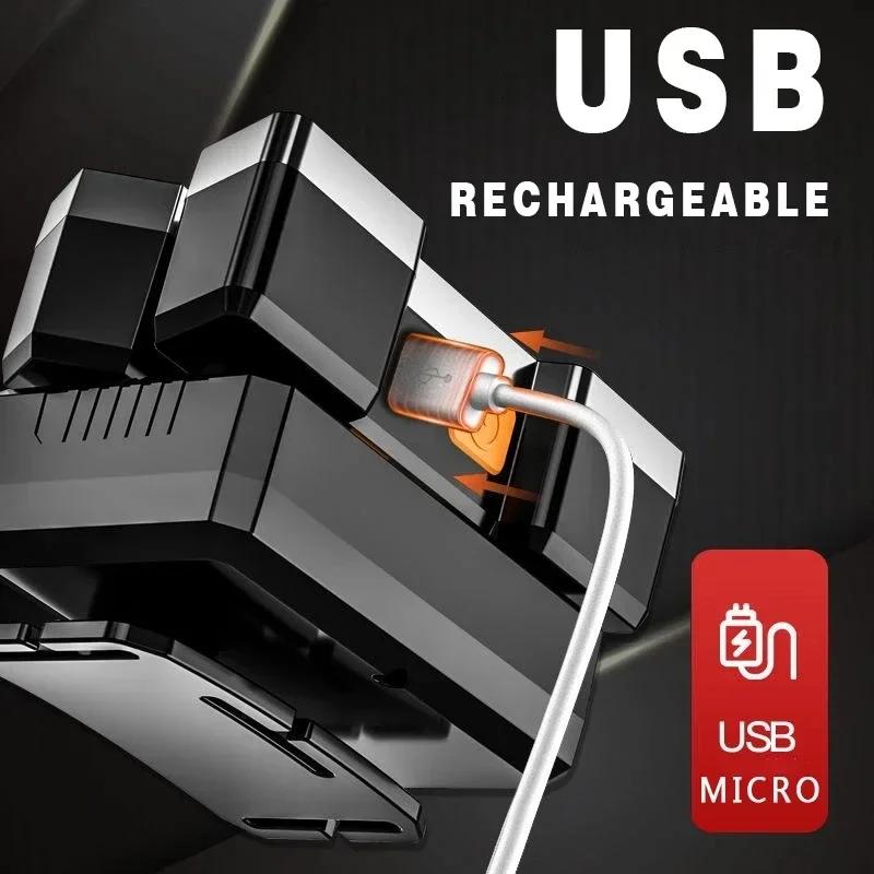 Powerful 5 LED Headlamp USB Rechargeable Built-in 18650 Battery Headlight Outdoor Camping Fishing Emergency Searching Lantern