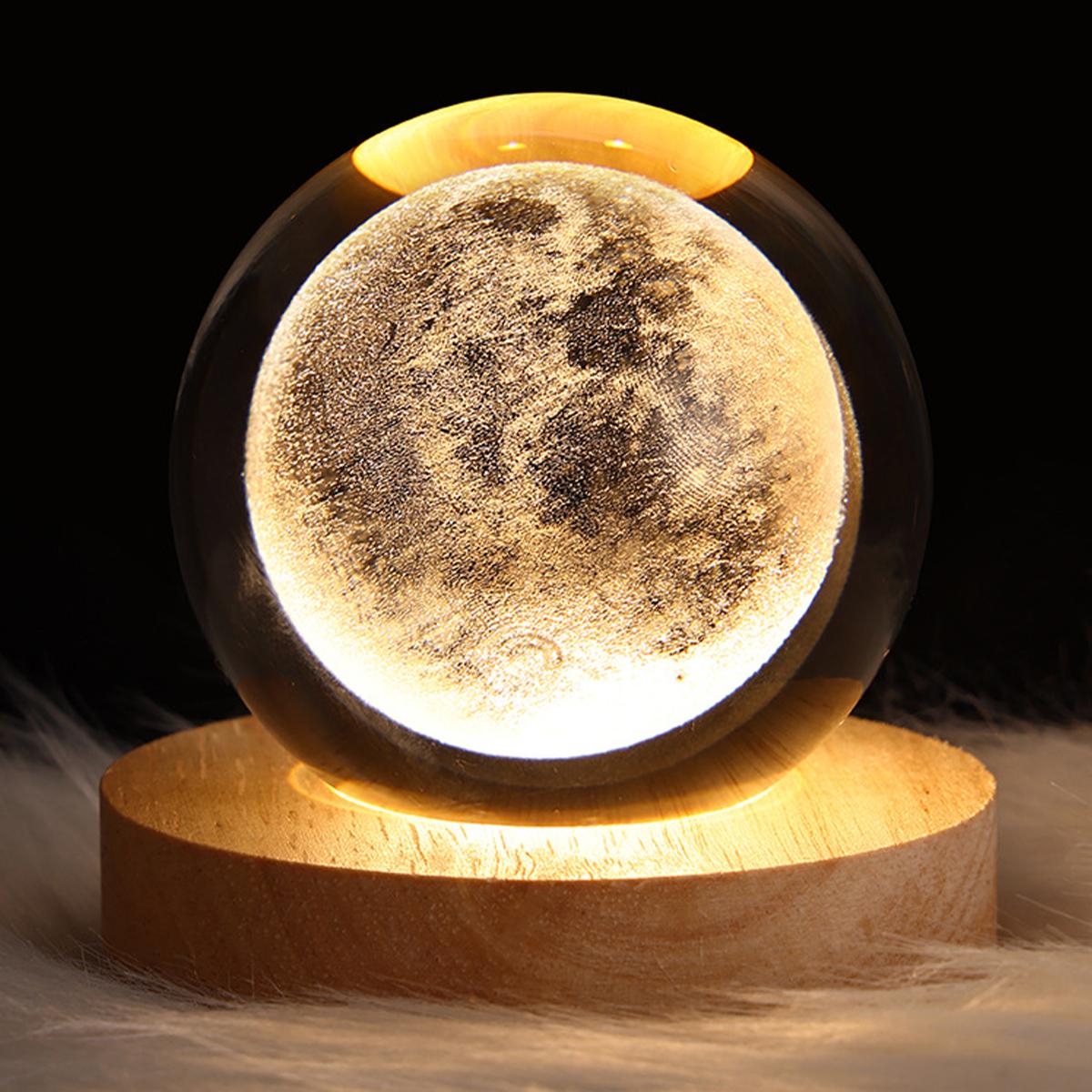 

Crystal Ball Night Lights 3D Dandelion Luminous Table Lamp Bedroom Home Decor for Kids Party Children Birthday Gifts Flower Lamp