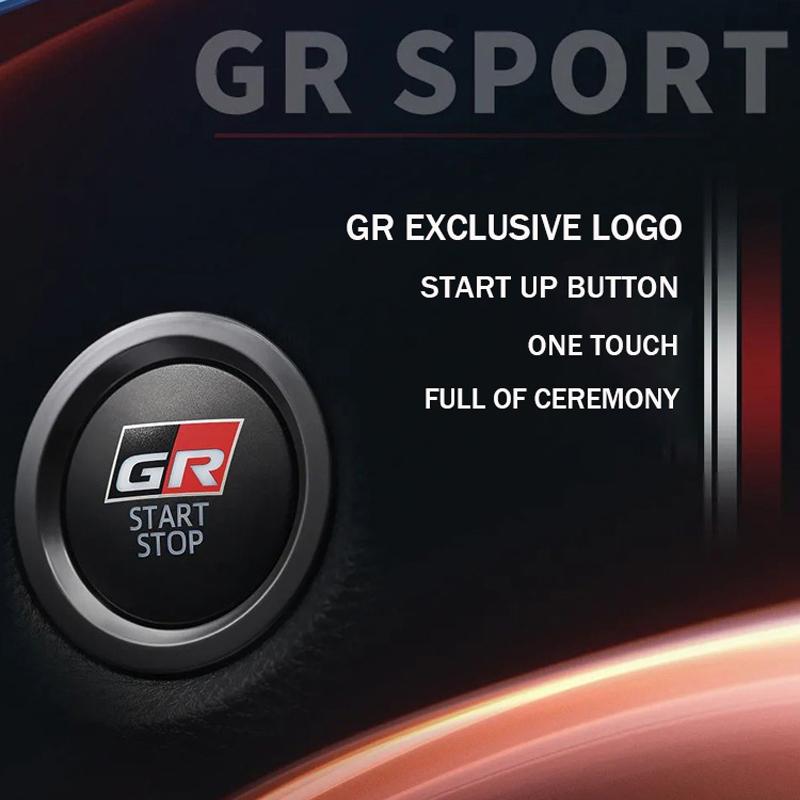 1pc Engine START STOP Button Car Accessories Key Decor for GR GAZOO RACING RAV4 Mirai Camry Corolla Crown Levin Reiz