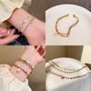 Alloy Elegant Geometric Beaded Bracelets For Women Summer 2024 Fashion Highend
