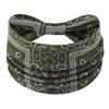 Bohemian Style Elastic Sports Headband: Women's Wide Edge Cashew Flower Headscarf