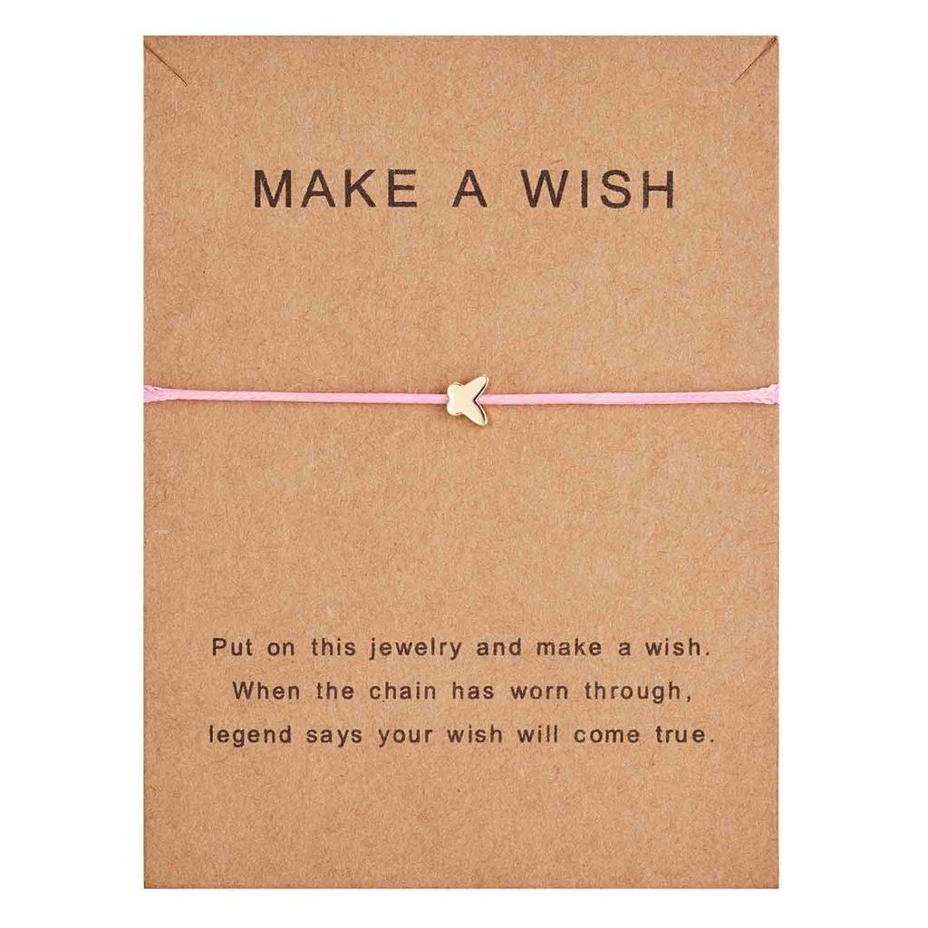 Make a Wish Crown Five-stars Cross Heart Woven Paper Card Bracelet Adjustable Lucky Red String Bracelets Femme Jewelry