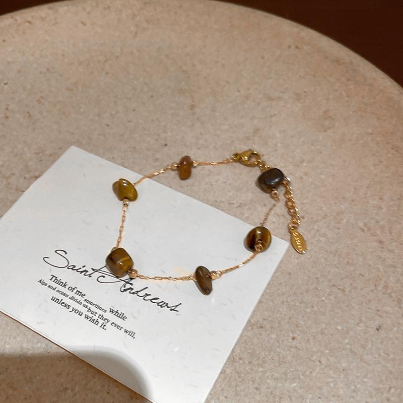 Maillard Браслет из бусин из камня Тигровый глаз Женский Ретро Темперамент Нишевый Браслет Новый Наборный Носимый Ювелирный Изделие