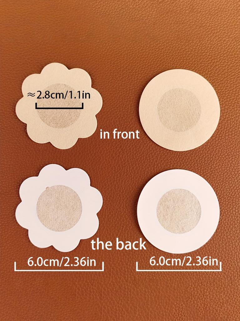 Extra Large One-Use Sticky Bra Pads, Thin Elastic Non-Woven Breast Nipple Covers, Push-Up Design, Suitable for Large Busts