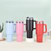 Large Capacity 40oz Car Cup Double Layer Vacuum with Straw Handle Cup Outdoor Portable Car Thermos Cup