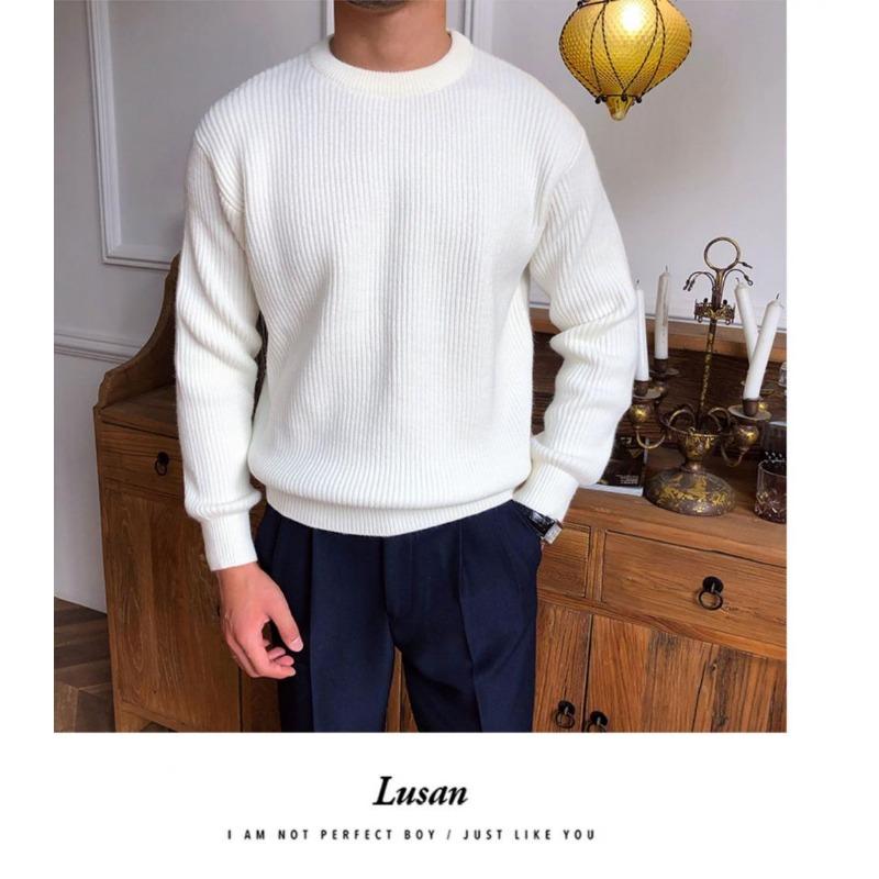 Men S Thick Loose Knit Pullover Sweater Winter Casual Fashion