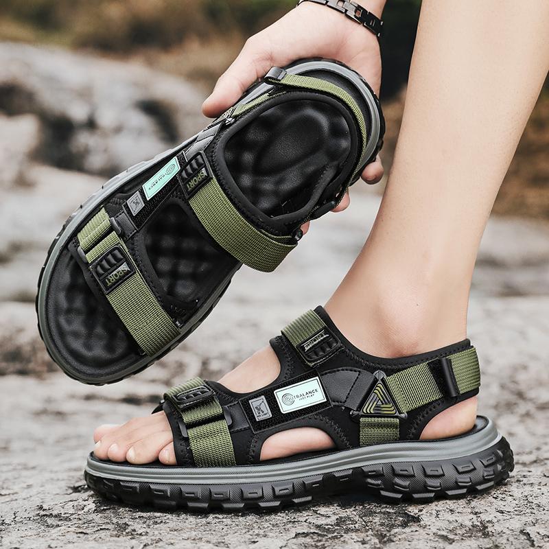 Summer Men Sandals Genuine Leather Mens Casual Shoes Outdoor Men Leather Sandals for Men Beach Shoes Roman Mens Shoes