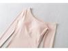 Women's Spicy American One-Shoulder Long-Sleeve Padded Crop Top - Autumn 2025