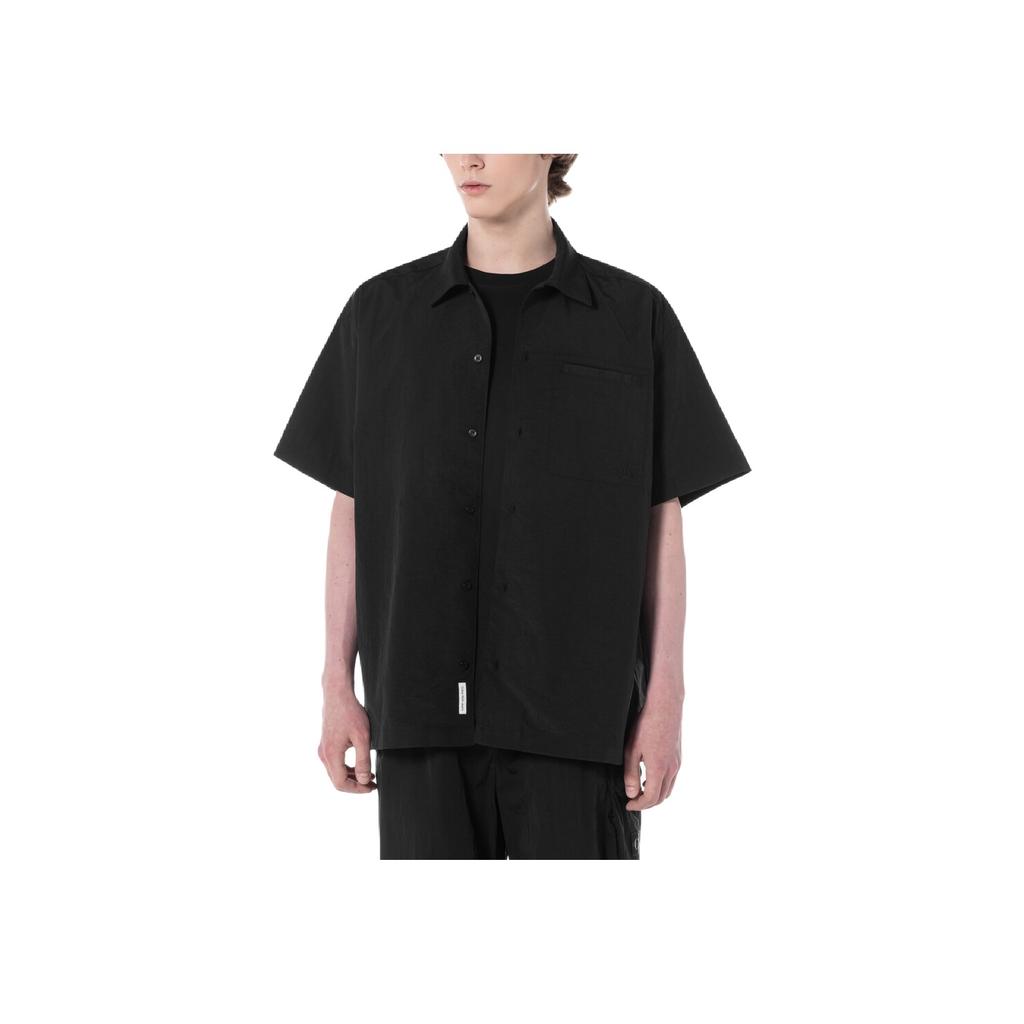 Calvin Klein Solid Loose Button Short Sleeve Shirt Men Shirts Black J326624-BEH