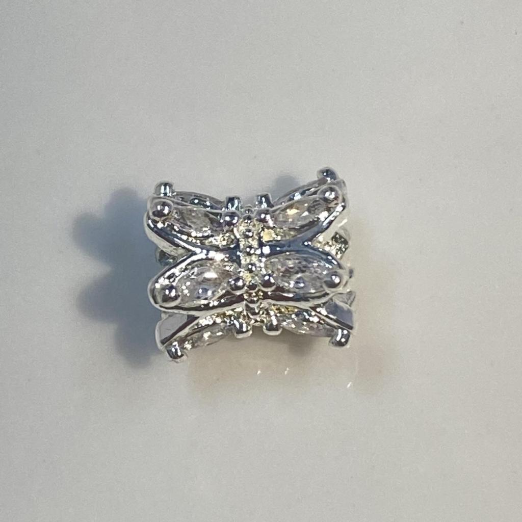 14K Gold Plated Zirconia Spacer Beads Flower Base DIY Bracelet & Phone Lanyard Accessories