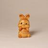 Taihang Cliff Cypress Rabbit Handheld Carving: Exquisite Cultural Ornament & Play Handicraft