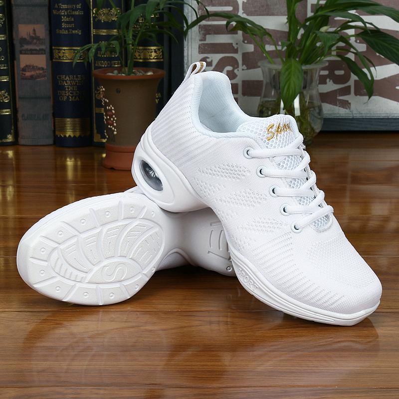 Women Dance Shoes Jazz Ballroom Dancing Comfortable Lady PU Soft Outsole Training Breathable Modern Tango Dance Sneakers