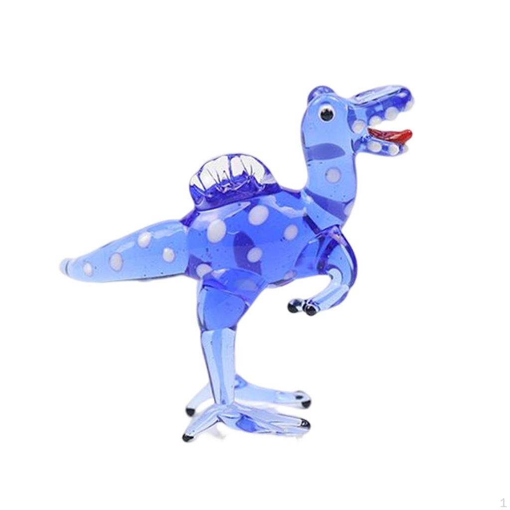 Glass Dinosaur Tiny Animal Figurines Decor Delicate Details Waterproof
