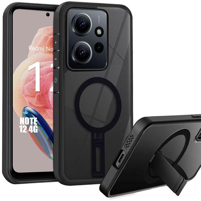 Protective Case - E.F.CONNECTION - For Xiaomi Redmi Note 12 4G - Shockproof - Scratch-Resistant - Magnetic Stand