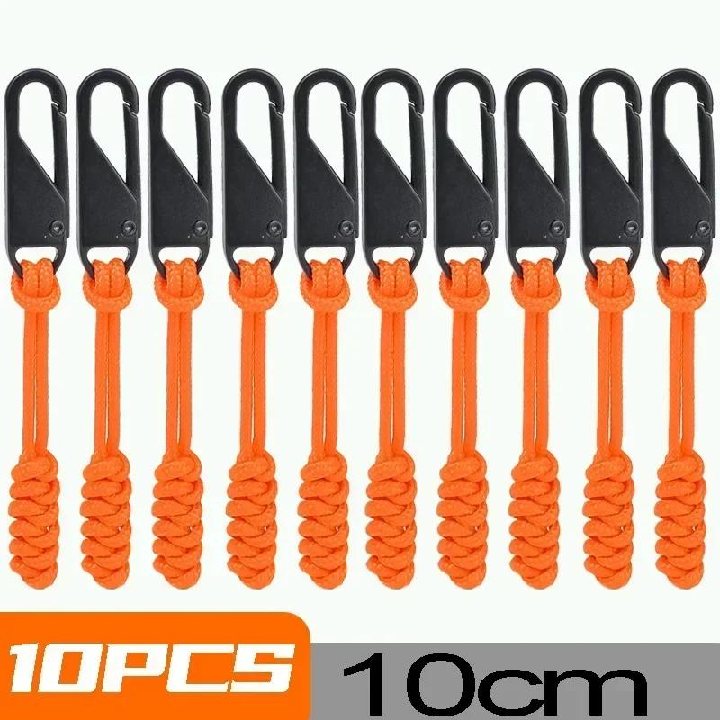 5pcs Heavy-Duty Braided Zipper Pulls with Metal Sliders - Replacement Zipper Handles for Backpacks, Jackets, Bags