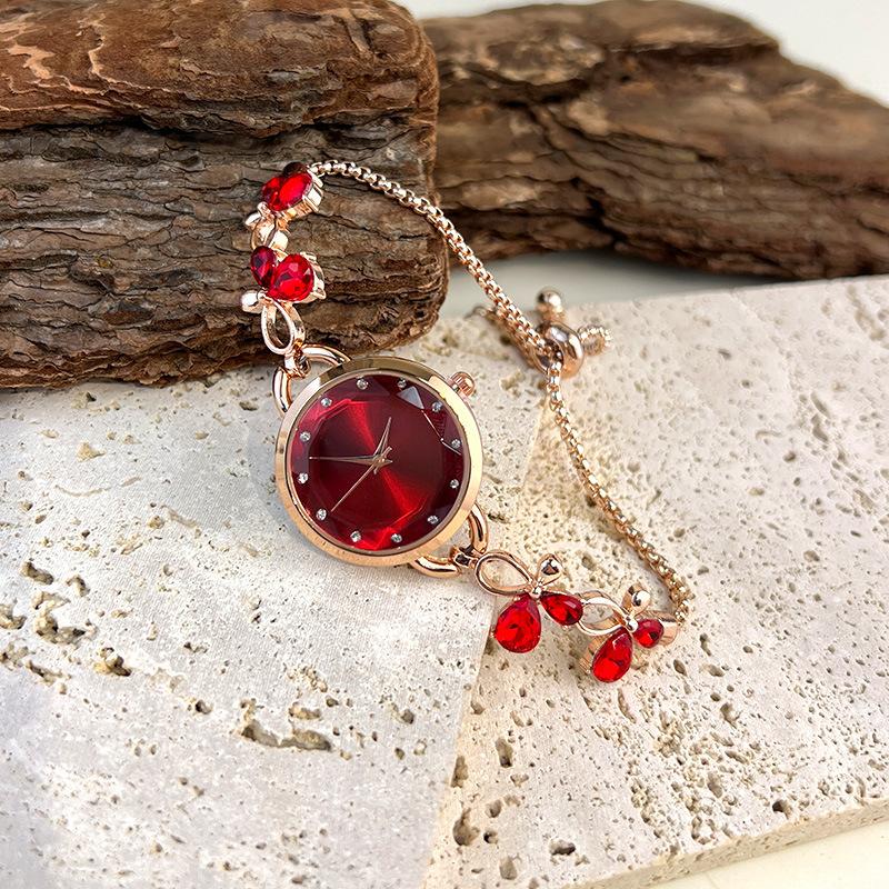 

UTHAI Модний браслет-годинник Жіночий Висококласний Годинник з Кварцовим Механізмом Метелик Морський Скарб Синій Жіночий Модний Вишуканий Годинник