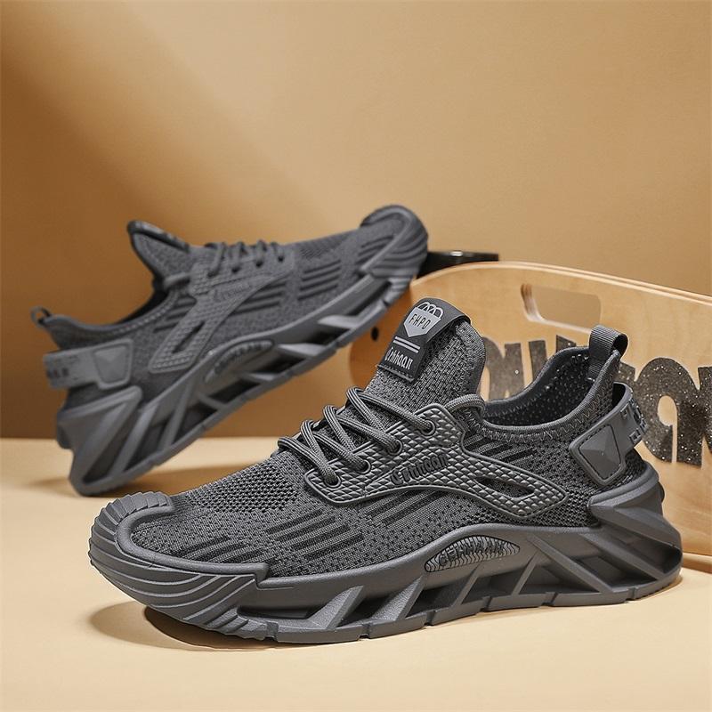 

Europe Station Four Seasons Men s Shoes Autumn Flying Weaving Breathable Casual Sneakers Versatile Students Thick-soled Height Increasing Dad Shoes 44
