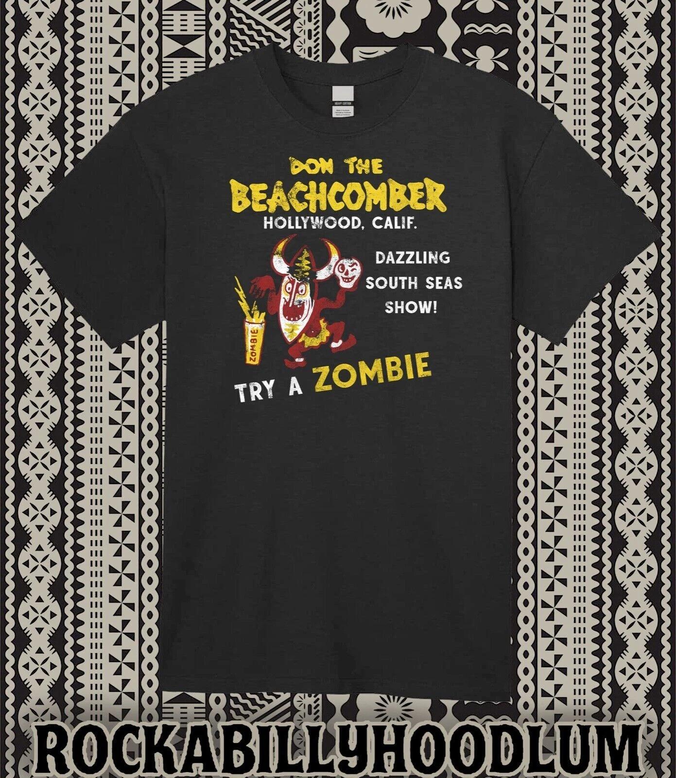 

Retro Tiki Art Tee T Shirt Cotton Mug Bar Don The Beachcomber Zombie XL