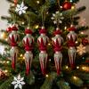 Flocked Candy Cane Decorative Flocked Christmas Ornament Holiday Hanging Decoration Christmas Themed Christmas Tree Decoration