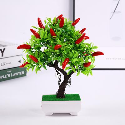 1Pc Artificial Plant Chili Tree Miniascape Wedding Party Home Desk Bonsai Decor Christmas Ornament