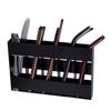 Functional Slim Adhesive Cabinet Door Mount 5 Compartment Adhesive Metal Straw Organizers Slim Cabinet Door Wall Mount