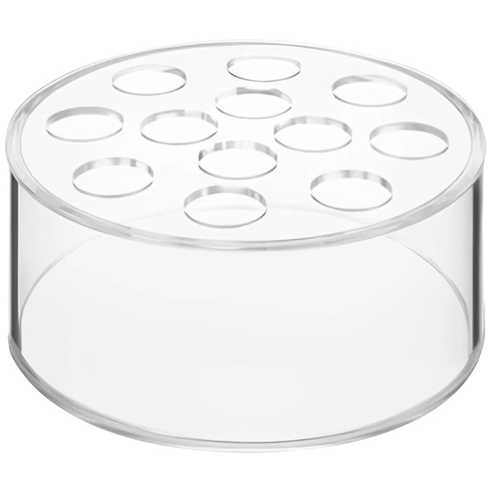 

Clear Acrylic Flower Vase Circular Low Vase Leak-Proof Table Floral Centerpiece Multifunction for Home & Wedding Decor