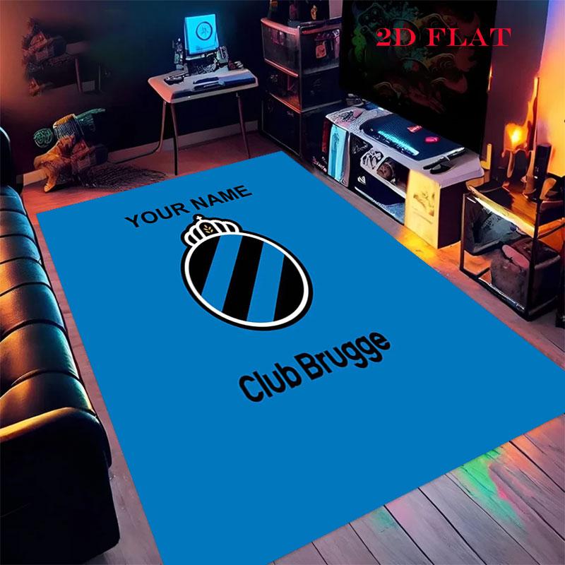 Custom Club Brugge Carpet Rug for Living Room Bedroom Home Sofa Decoration,Kids play Nonslip Floor Mat