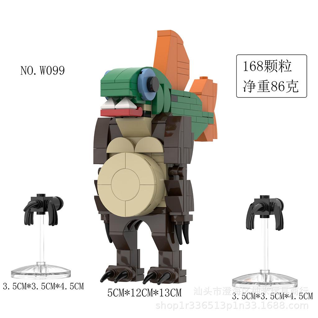 AI Mountain and Sea Pass Tung Tung Sahur Figurine din Lemn Sunt Toate Ornamente Jucării Abstracte de Tip Bloc de Construcție