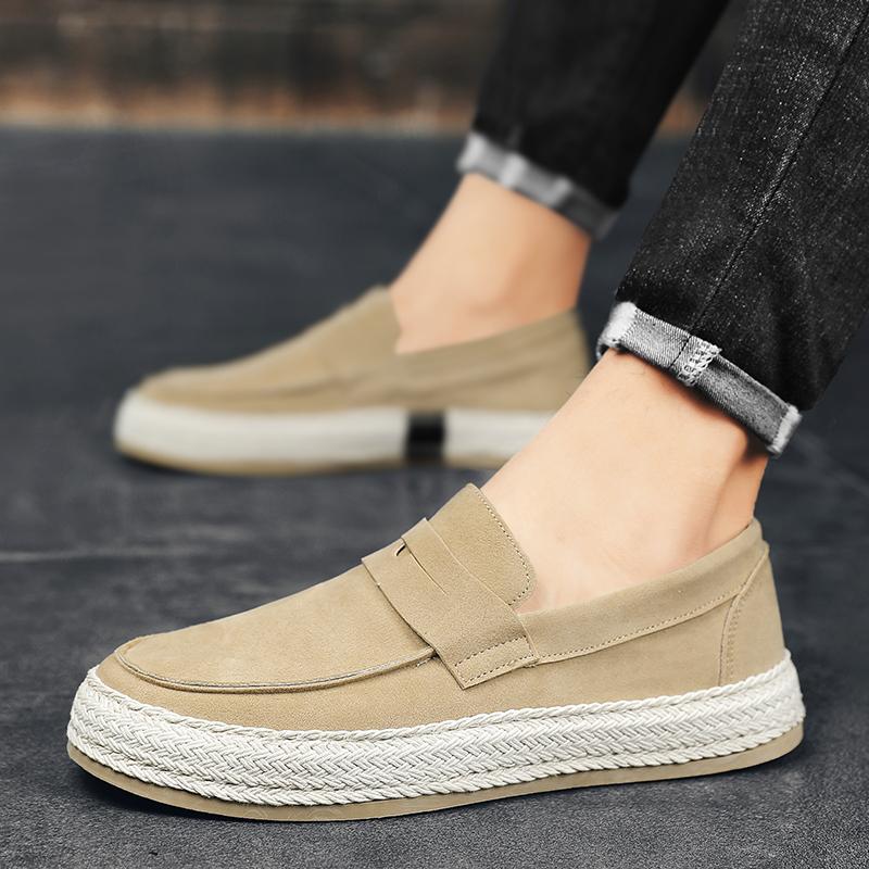 TruClothing Mocassini Uomo In Pelle Scamosciata - Slip On, Suola Antiscivolo, Comfort Classico