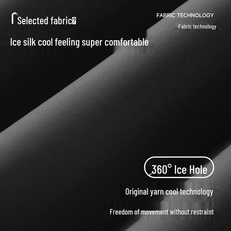 Fingercroxx Men's Ice Silk Cropped Straight-Leg Pants