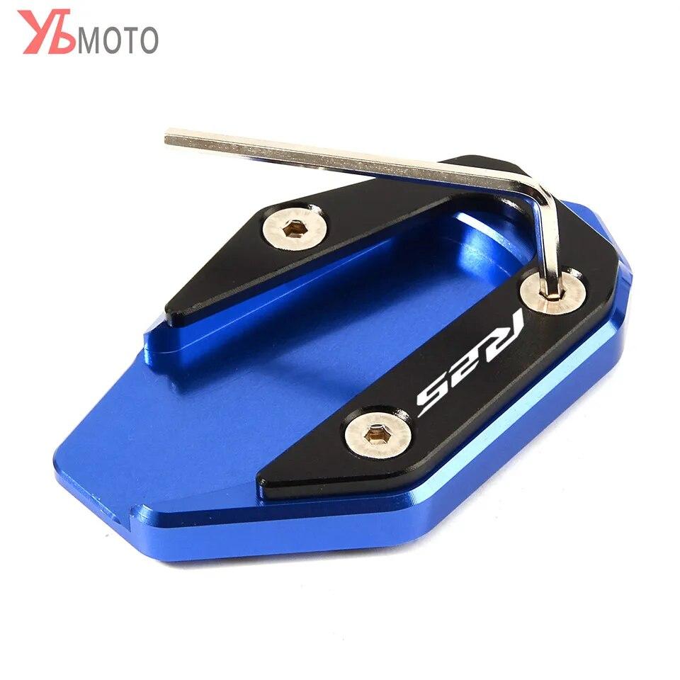 Motorcycle Accessories Picks Items For YAMAHA YZF R3 R25 2015-2018    CNC Kickstand Extension Pad Foot Enlargerment