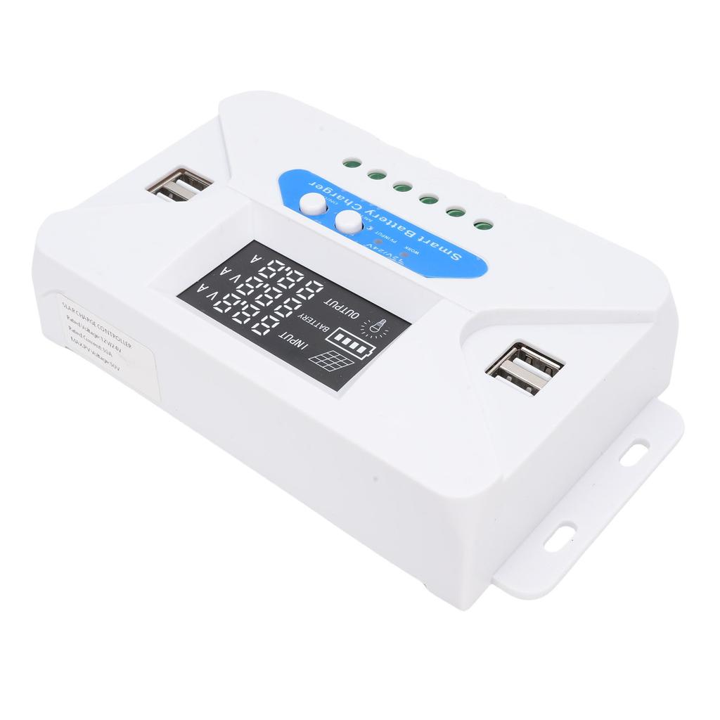 10A Solar Charge Controller Automatic Adaptation USB Solar Panel Battery Regulator for Phones Tablets MP3 Players