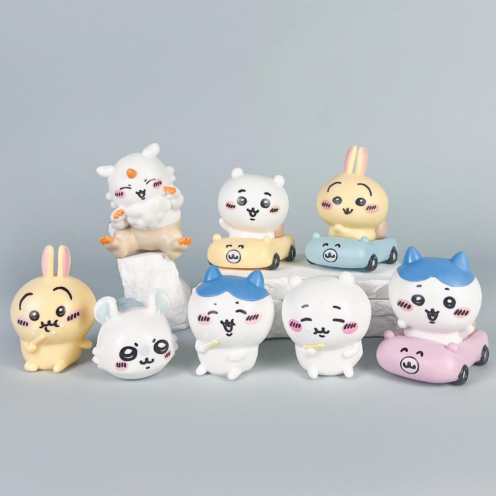 Bear Chiikawa Joke Usagi Pvc Decor Figurine Set With Expressive Features Facial