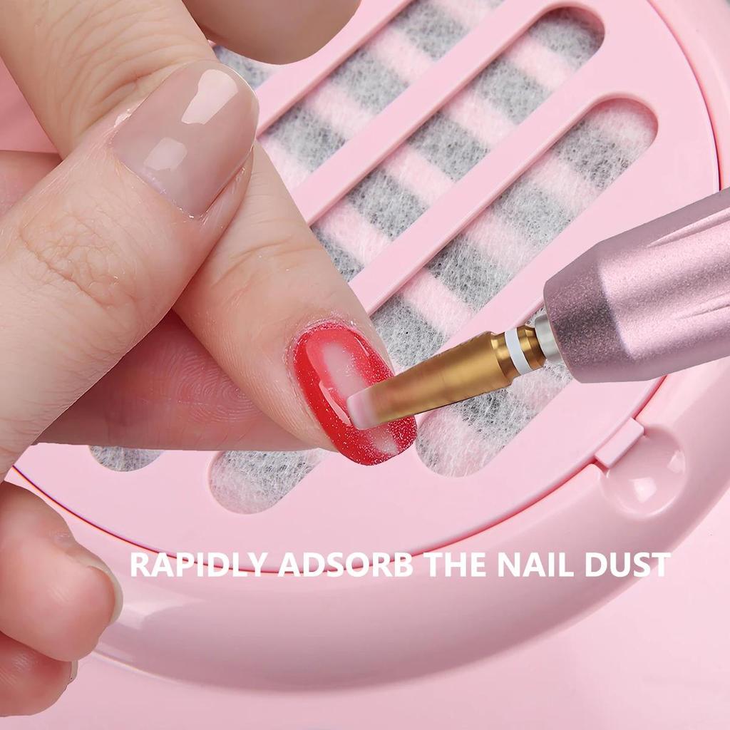 USB Rechargeable Manicure Nail Vacuum Cleaner Strong Suction Nail Dust Collector Portable Nail Art Vacuum Dust Cleaner