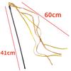Cat Toy Colorful Tassel Cats Teaser Stick Rainbow Cloth Tassel Toys for Cats Teasing Self-hi Cat Toys Interactive Pet Supplies