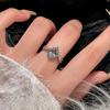 Natural Aquamarine S925 Sterling Silver Ring Women's Fashion High-end Exquisite Shape Inlaid with Live Women's Ring Jewelry Gift