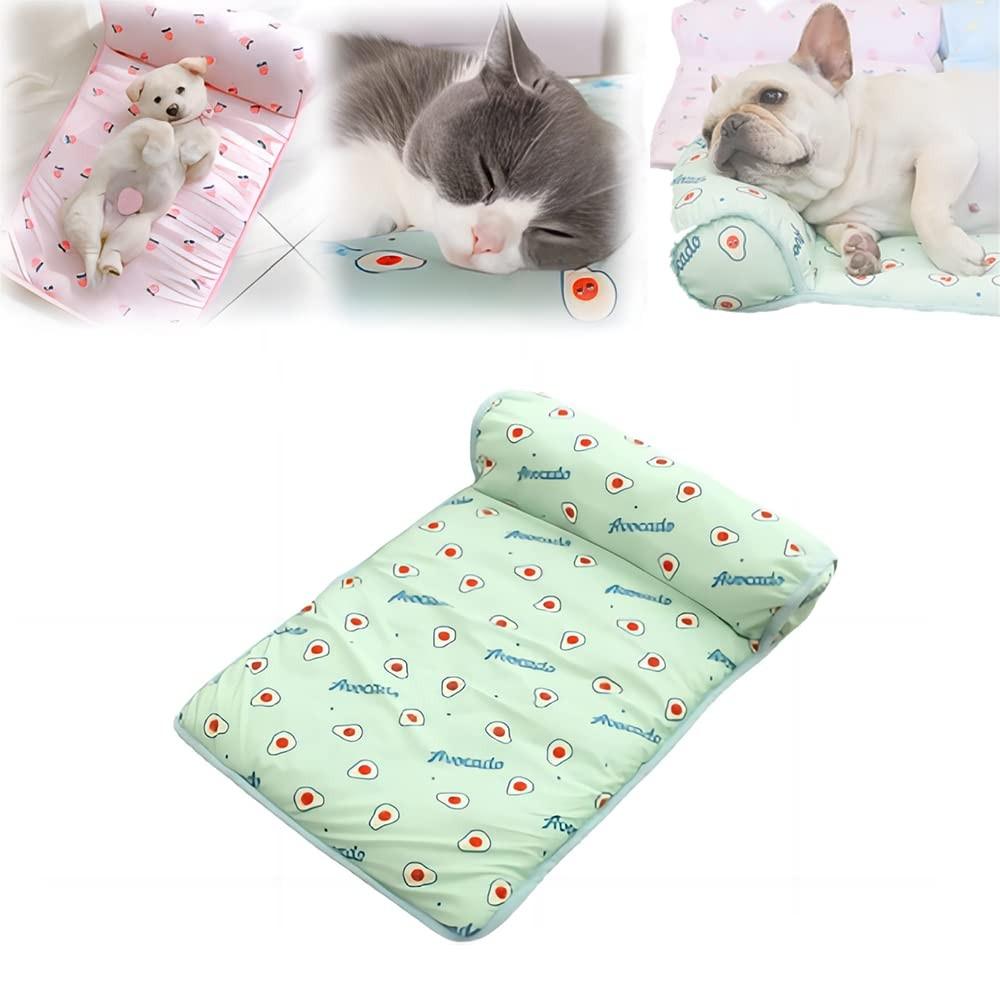 

Кровать-холодильник для кошек и собак, летний прохладный коврик для домашних животных из ледяного шелка, моющийся коврик-холодильник из ледяного шелка, прохладное одеяло для домашних животных, крутой коврик для собак и кошек S
