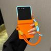 Dwukolorowe etui z paskiem na nadgarstek z gradientem dla Samsung Z Flip 8 flip7 FE Galaxy Z Flip 7 6 5 4 Przyjazne dla skóry Pokrowiec ochronny na zawias