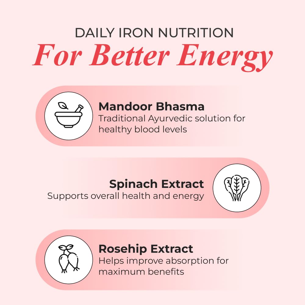 Nutrela Ijzercomplex Vegetarische Natuurlijke Capsules 30 Stuks Pak van 1 voor Energie & Vitaliteit Boost