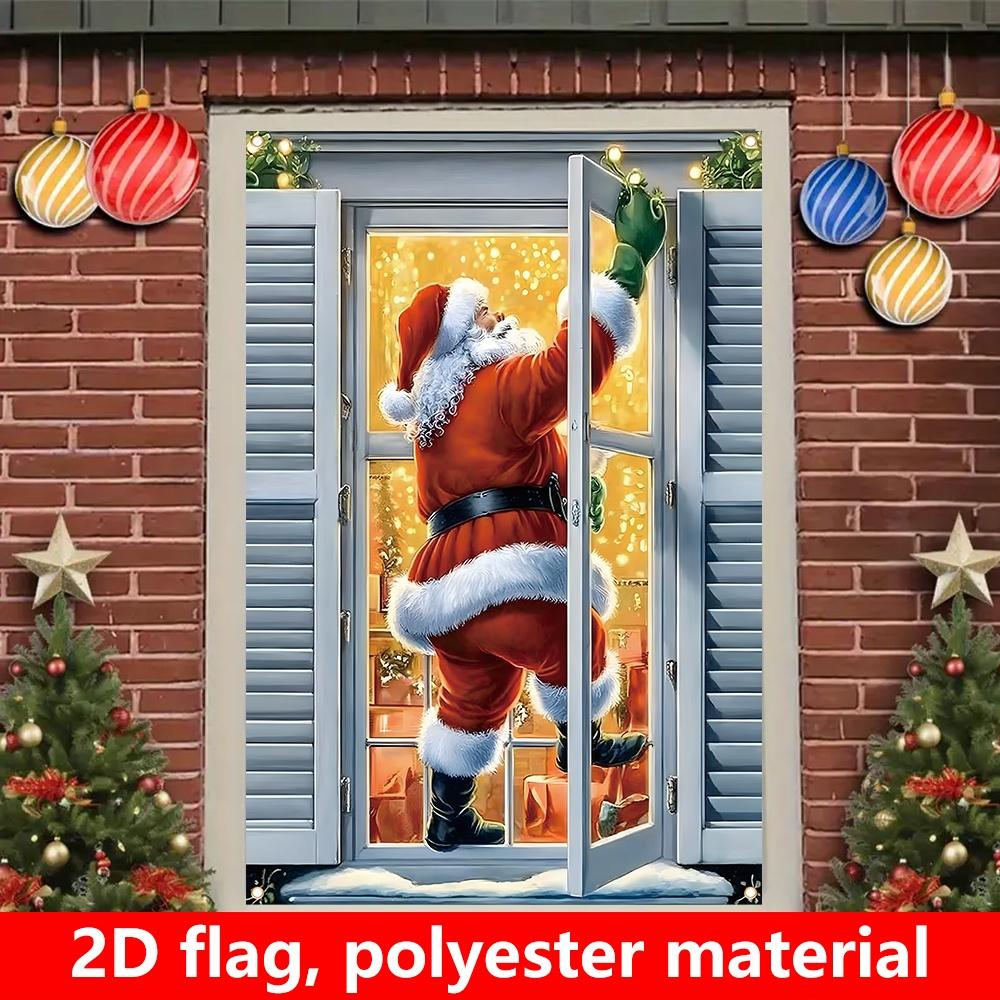 1pc - Gift - Oversized31.5x47.3in Holiday Banner For Home Office - Indoor/Outdoor Decor Print 2D Flat Design Holiday Decor