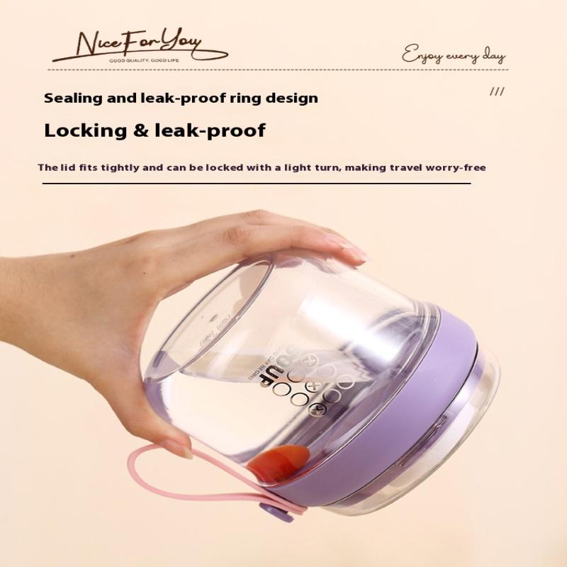 650Ml Portable Handheld Breakfast Cup Yogurt Bowl Leak Proof Salad Bento Lunch Box With Spoon