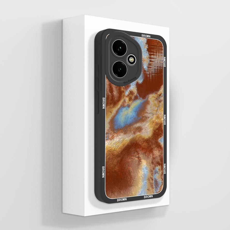 For Honor 400 Lite Case For Honor 400 Pro 5G Painted Flower Back Cover Full Protection Soft Funda Liquid Silicone Phone Housing
