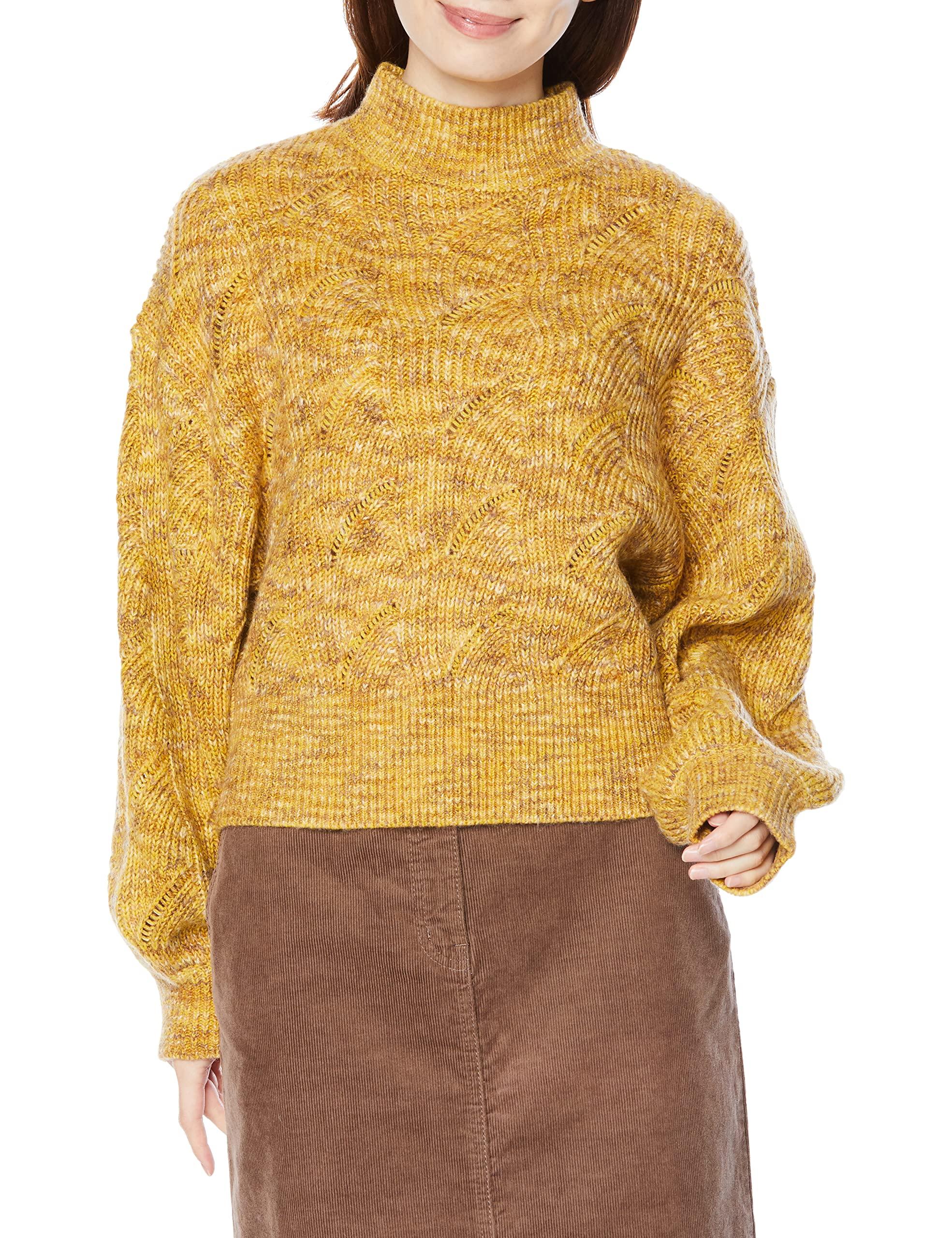 

Natural Beauty Basic Wave Knit Yellow Size M Women s Sweater, Base,